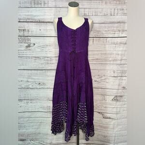 Fashion Terminal Free Size Purple Fairy Witch Whimsigoth Dress Corset Front